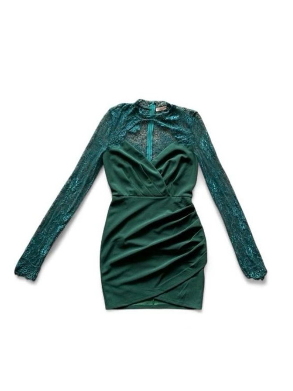 Who I Am Emerald Green Lace Bodycon Cut Out Dress Size 10